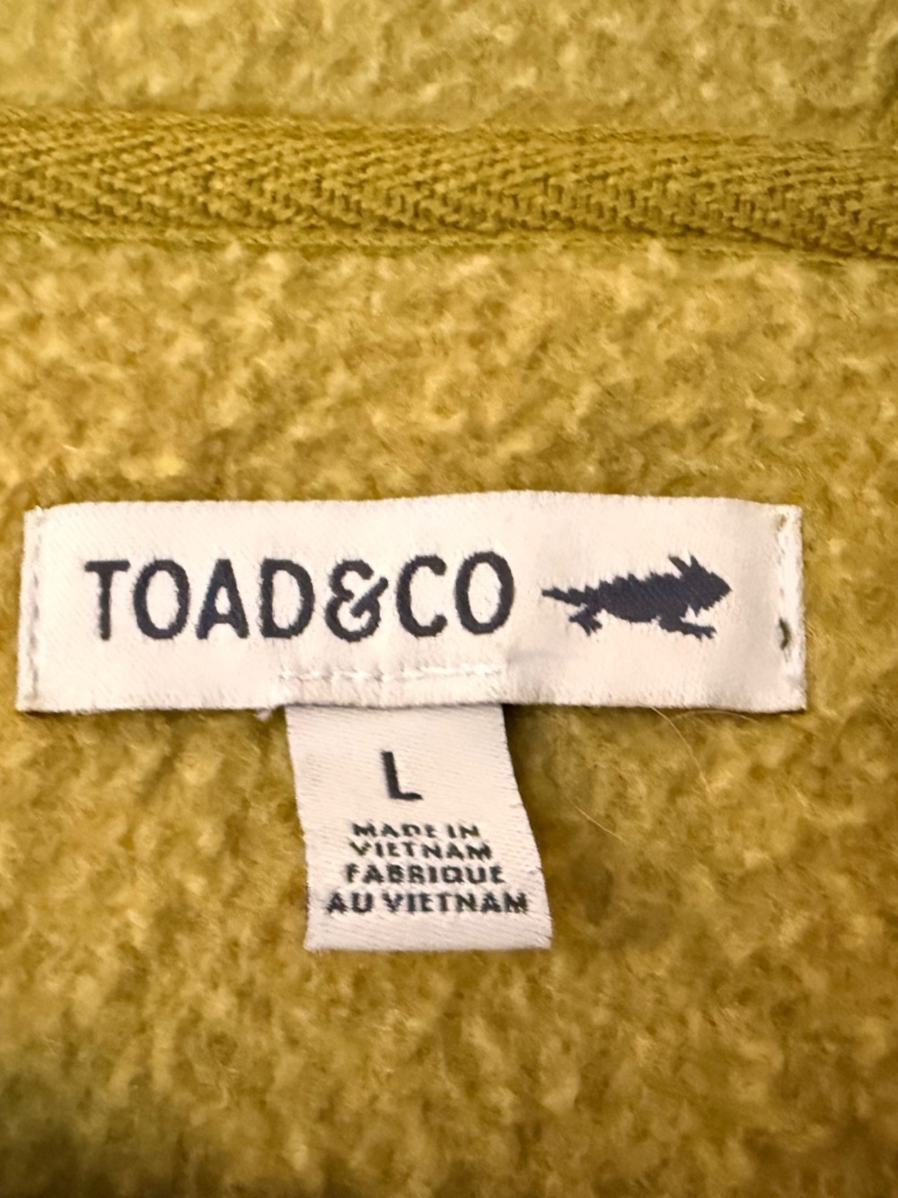Toad&Co Whitney Terry Zip Hoodie | Mustard | Large - Picture 8 of 8